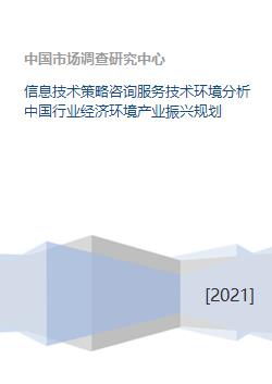 信息技術(shù)策略咨詢服務在中國行業(yè)經(jīng)濟環(huán)境下的技術(shù)環(huán)境分析與產(chǎn)業(yè)振興規(guī)劃
